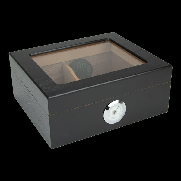 Humidor Capri Glass Top 25 HYG-Black